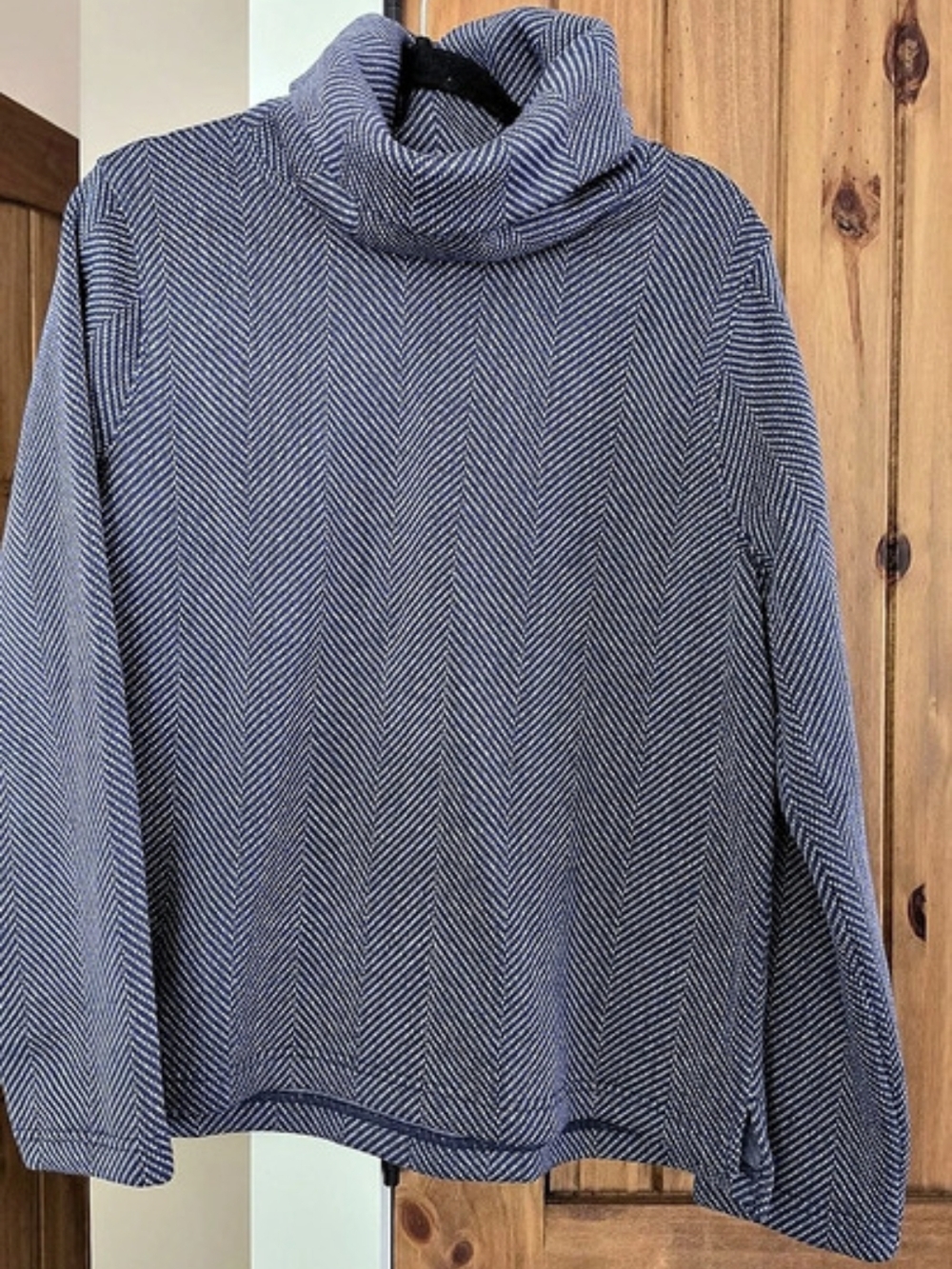 J.Crew Long-Sleeve Funnelneck Pullover in Herringbone